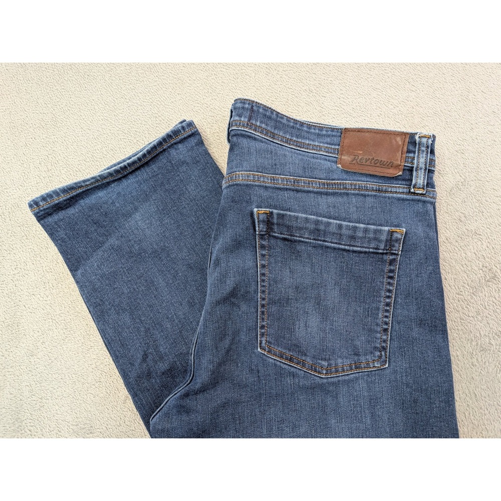Revtown Automatic Men's Jeans W36 L30 Dark Wash Straight Fit Denim